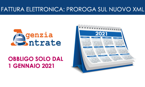 Fattura elettronica Nuovo tracciato xml gennaio 2021